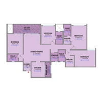 GK Sindhu Skies Pimple Saudagar 4 BHK Floor Plan Image